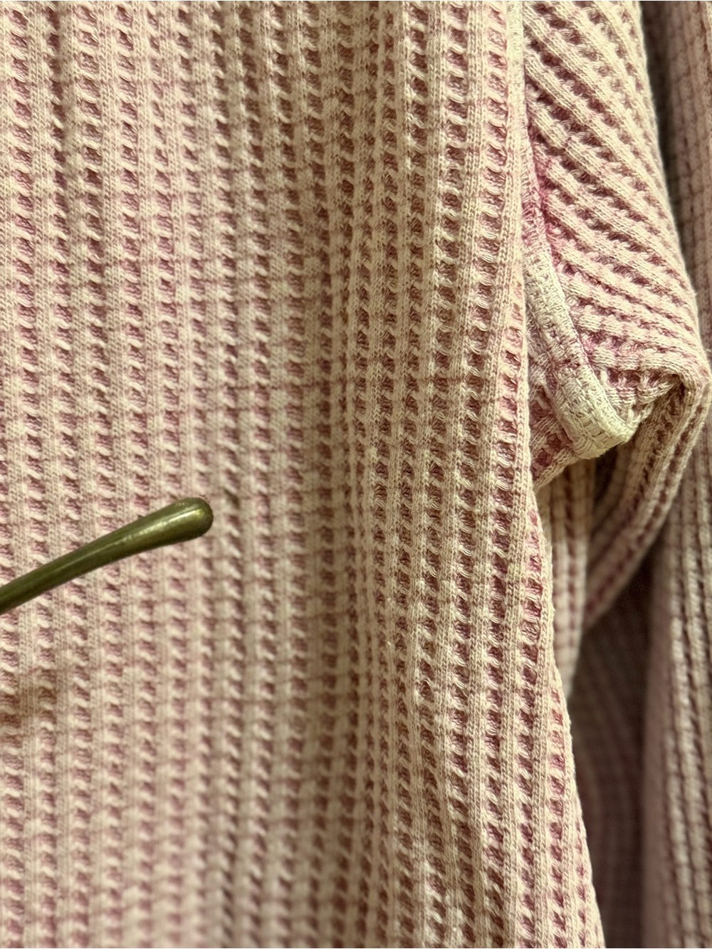Free People FP One Colt Pink Waffle Thermal Henley SIZE MEDIUM - Picture 5 of 8